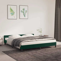 Giroletto senza Materasso-Struttura Letto Verde Scuro 160x200 cm in Velluto 987365