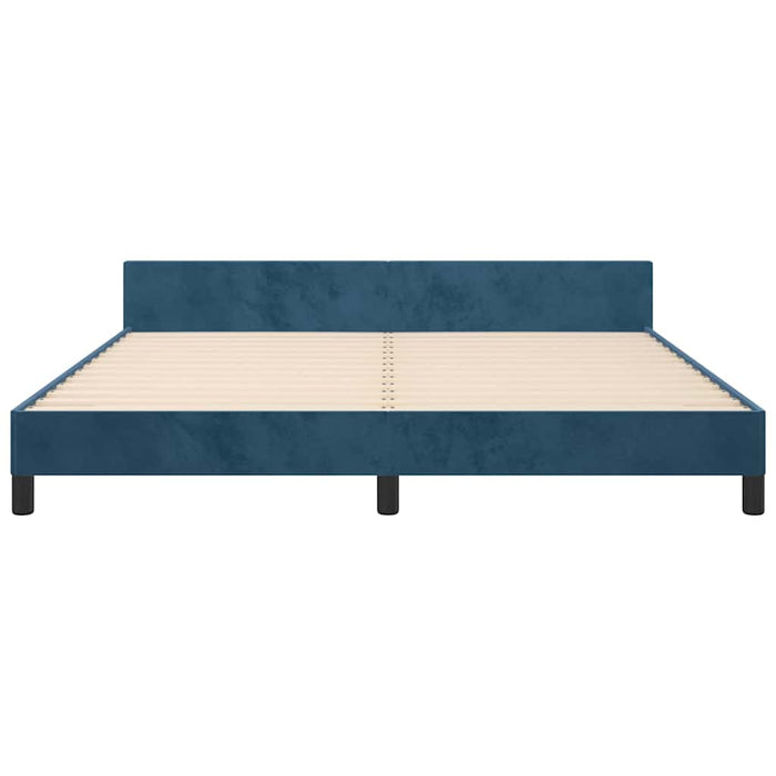 Giroletto con Testiera Blu Scuro 160x200 cm in Velluto cod mxl 61534