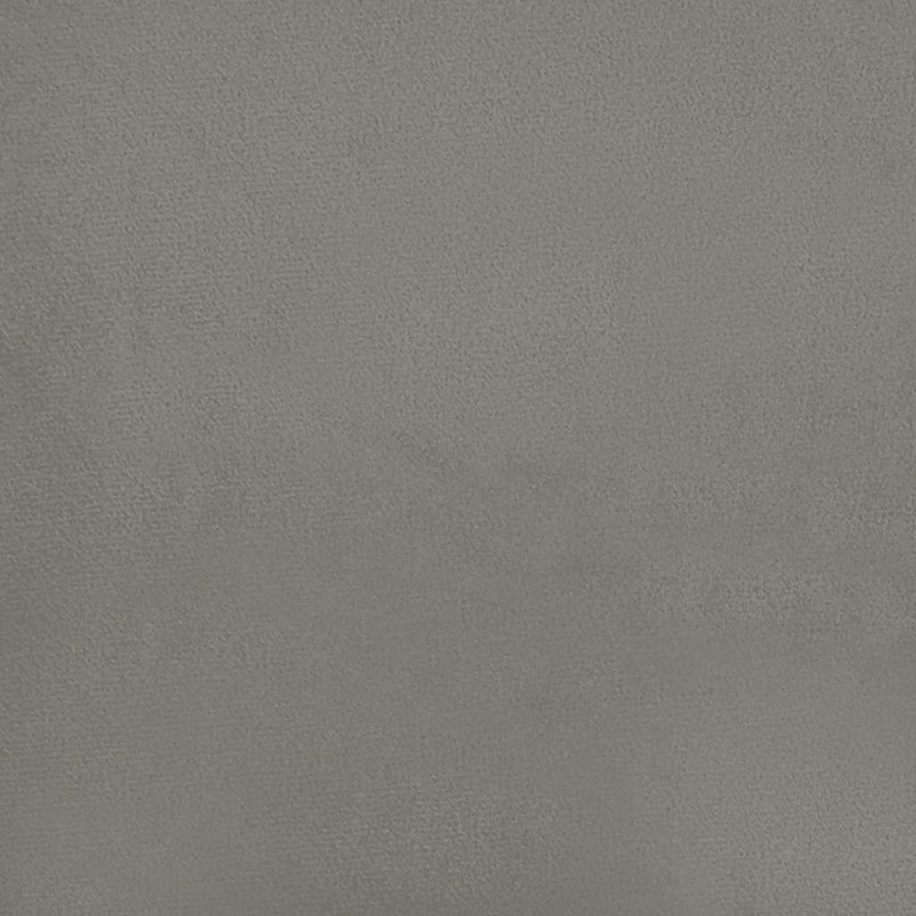 Giroletto senza Materasso Grigio Chiaro 180x200 cm Velluto 347585