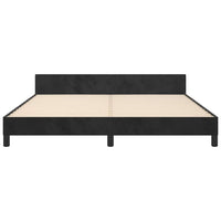 Giroletto senza Materasso-Struttura Letto Nero 180x200 cm in Velluto 592219