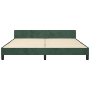 Giroletto senza Materasso Verde Scuro 180x200 cm in Velluto 347588