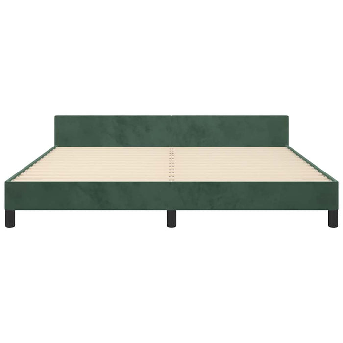 Giroletto senza Materasso Verde Scuro 180x200 cm in Velluto 347588
