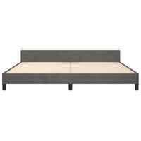 Giroletto senza Materasso Grigio Scuro 200x200 cm Velluto 347592