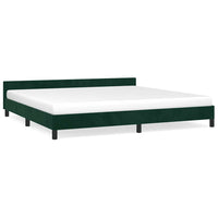 Giroletto senza Materasso-Struttura Letto Verde Scuro 200x200 cm in Velluto 208416
