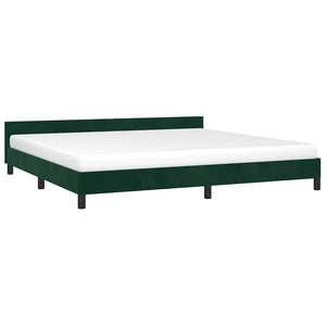 Giroletto senza Materasso-Struttura Letto Verde Scuro 200x200 cm in Velluto 208416