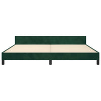 Giroletto senza Materasso-Struttura Letto Verde Scuro 200x200 cm in Velluto 208416