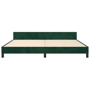 Giroletto senza Materasso-Struttura Letto Verde Scuro 200x200 cm in Velluto 208416