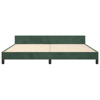 Giroletto senza Materasso Verde Scuro 200x200 cm in Velluto 347594