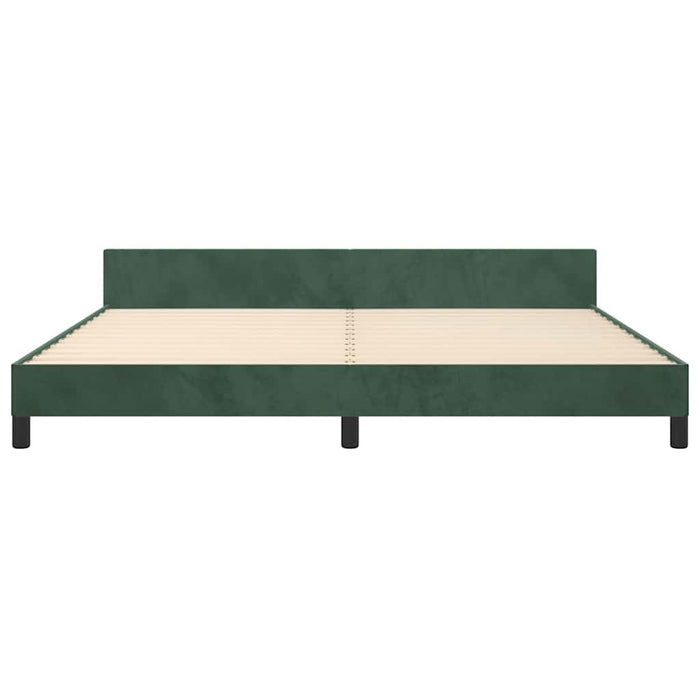 Giroletto senza Materasso Verde Scuro 200x200 cm in Velluto 347594