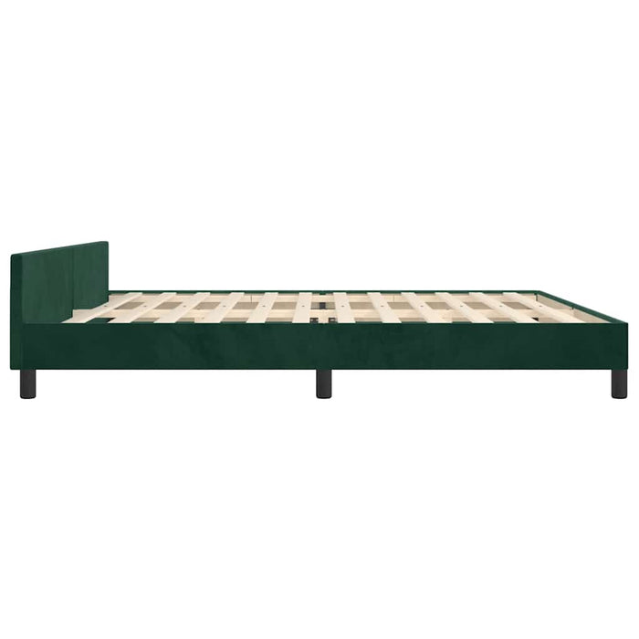 Giroletto senza Materasso-Struttura Letto Verde Scuro 200x200 cm in Velluto 208416
