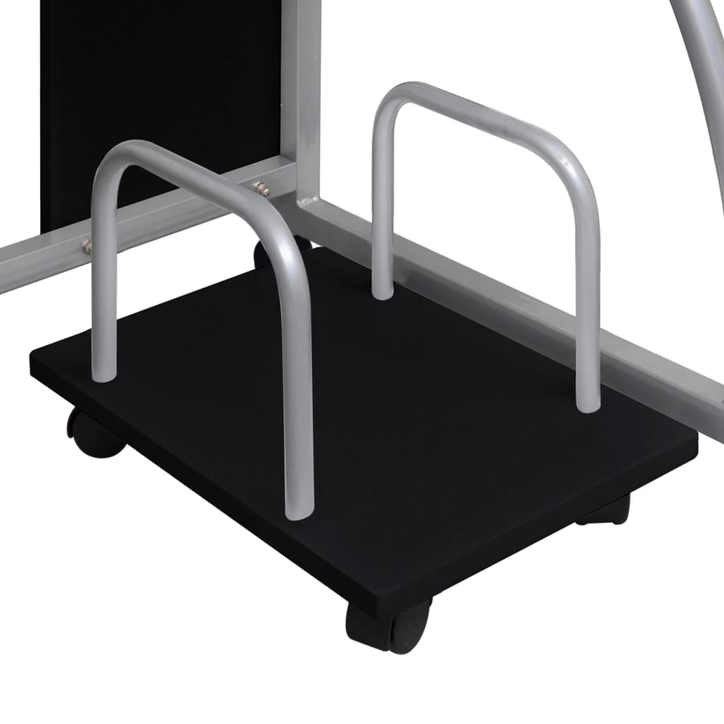 Scrivania da Computer Nera 110x52x88,5 cm in Legno Multistrato cod mxl 77667