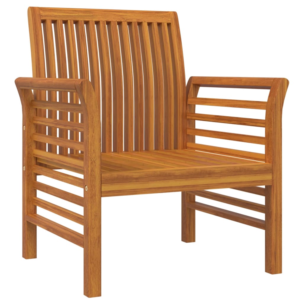 Set Mobili da Giardino 3pz con Cuscini Legno Massello di Acacia 3120462