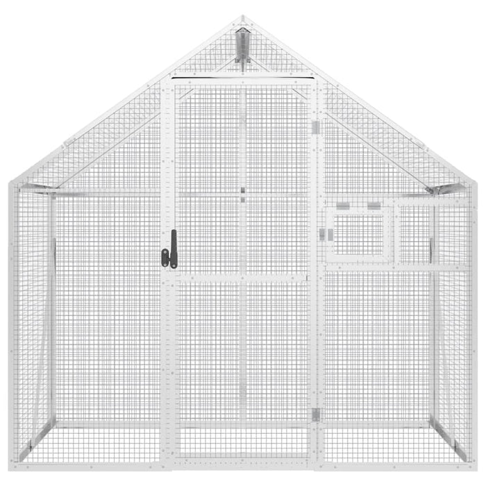 Voliera Argento 179x100x185 cm in Alluminio 152258