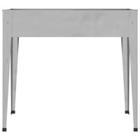 Fioriera aiuola rialzata vassoio piante fiori terrazza giardino 100,5 x 40,5 x 90 cm acciaio zincato Argento 02_0037289