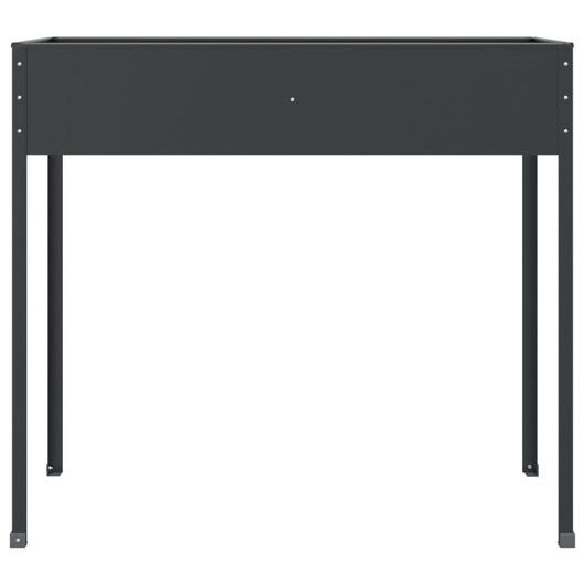 Vaso per fioriera aiuola rialzata piante fiori terrazza giardino 100,5 x 40,5 x 90 cm acciaio zincato antracite 02_0037290