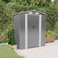 Capanno da Giardino Grigio Chiaro 192x108x223cm Acciaio Zincato cod mxl 65911