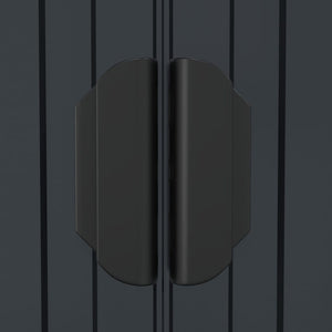 Capanno da Giardino Antracite 192x108x223 cm in Acciaio Zincato cod mxl 52066