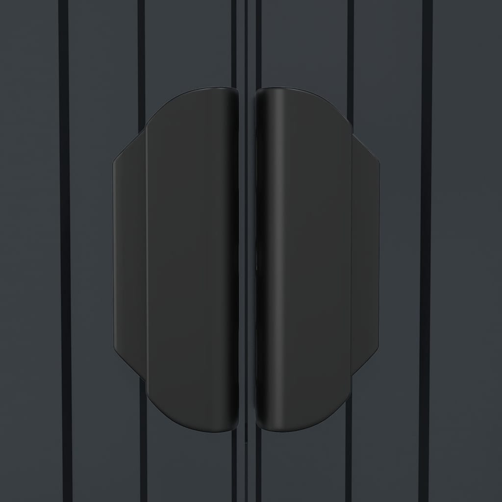 Capanno da Giardino Antracite 192x108x223 cm in Acciaio Zincato 319271