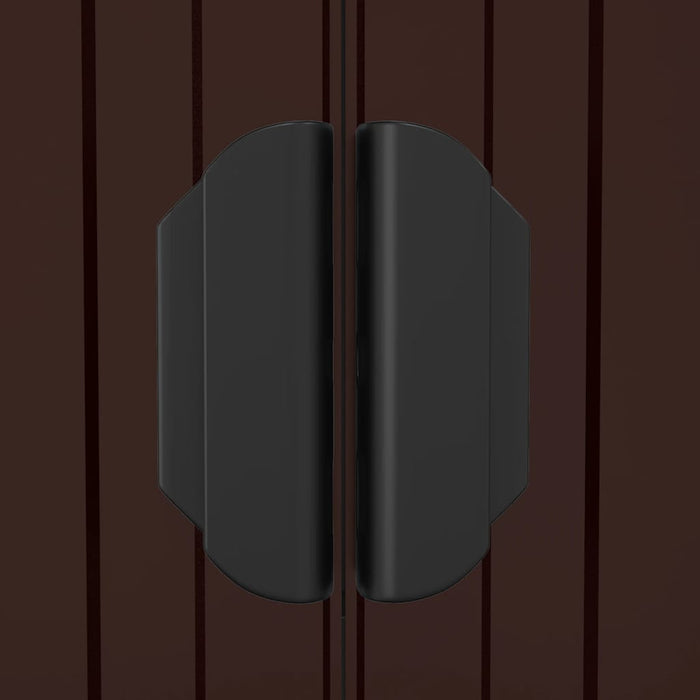 Capanno da Giardino-Casetta da Giardino Marrone Scuro 192x108x223cm Acciaio Zincato