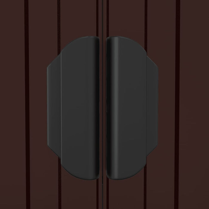 Capanno da Giardino Marrone Scuro 192x108x223cm Acciaio Zincato 319273