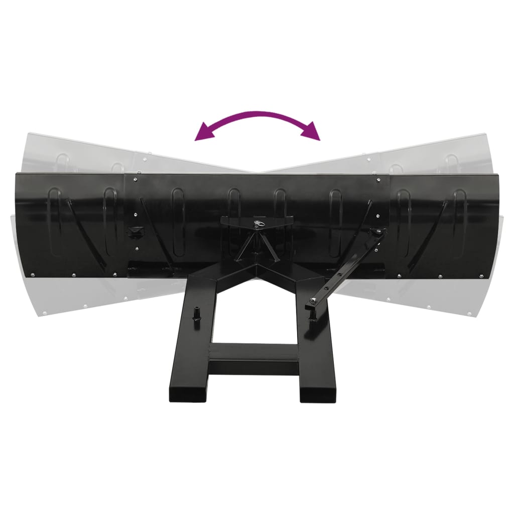 Spazzaneve per Muletto 200x48 cm Nero 153131