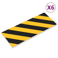Protezioni da Parete 6 pz Giallo e Nero 50x10x2 cm Schiuma EVA 153103