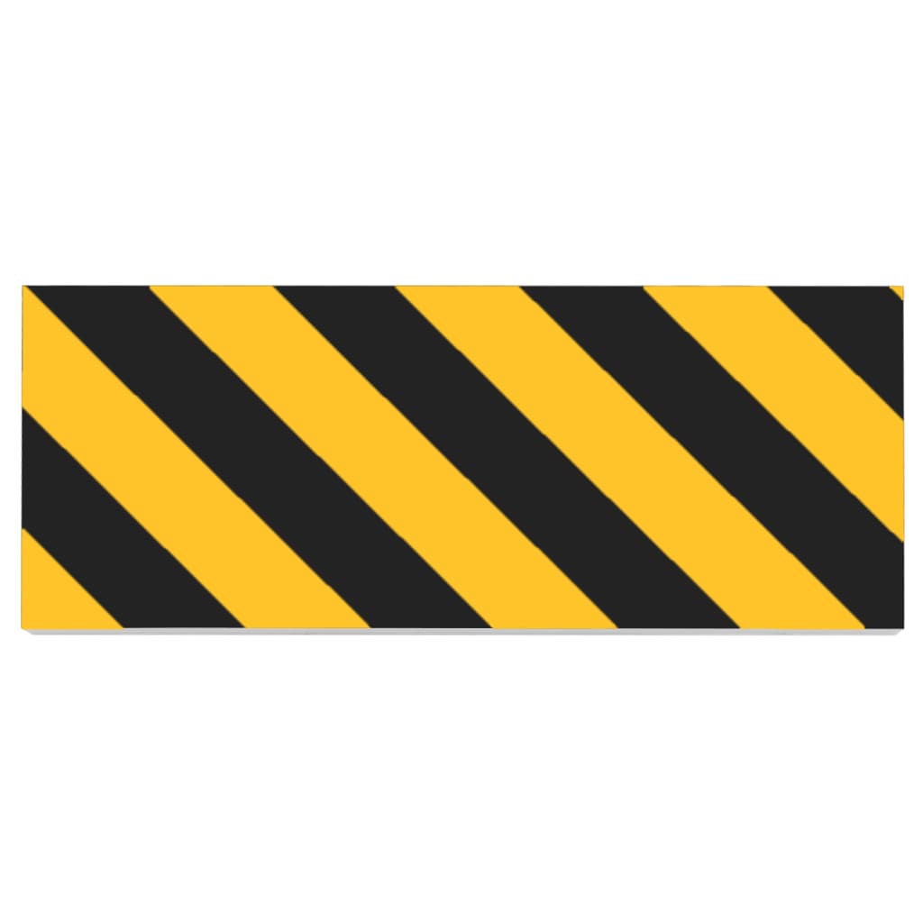 Protezioni da Parete 6 pz Giallo e Nero 50x10x2 cm Schiuma EVA 153103