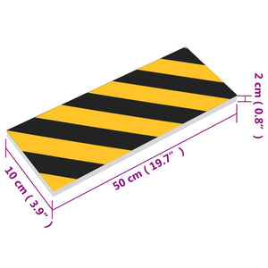 Protezioni da Parete 6 pz Giallo e Nero 50x10x2 cm Schiuma EVA 153103