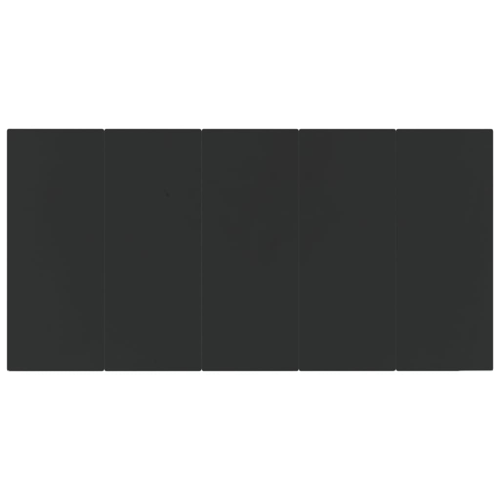 Tavolo Pranzo Giardino Nero200x100x74 Acciaio e Vetro Temperato 319280