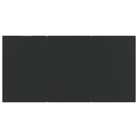 Tavolo Pranzo Giardino Nero200x100x74 Acciaio e Vetro Temperato 319284