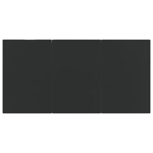 Tavolo Pranzo Giardino Nero200x100x74 Acciaio e Vetro Temperato 319284