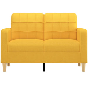 Divano a 2 Posti Giallo Chiaro 120 cm in Tessuto cod mxl 28107