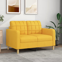 Divano a 2 Posti Giallo Chiaro 120 cm in Tessuto cod mxl 28107