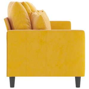 Divano a 3 Posti Giallo 210 cm in Velluto cod mxl 28094