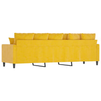 Divano a 3 Posti Giallo 210 cm in Velluto cod mxl 28094