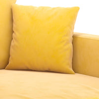 Divano a 3 Posti Giallo 210 cm in Velluto cod mxl 28094