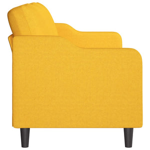 Divano a 3 Posti Giallo 210 cm in Tessuto