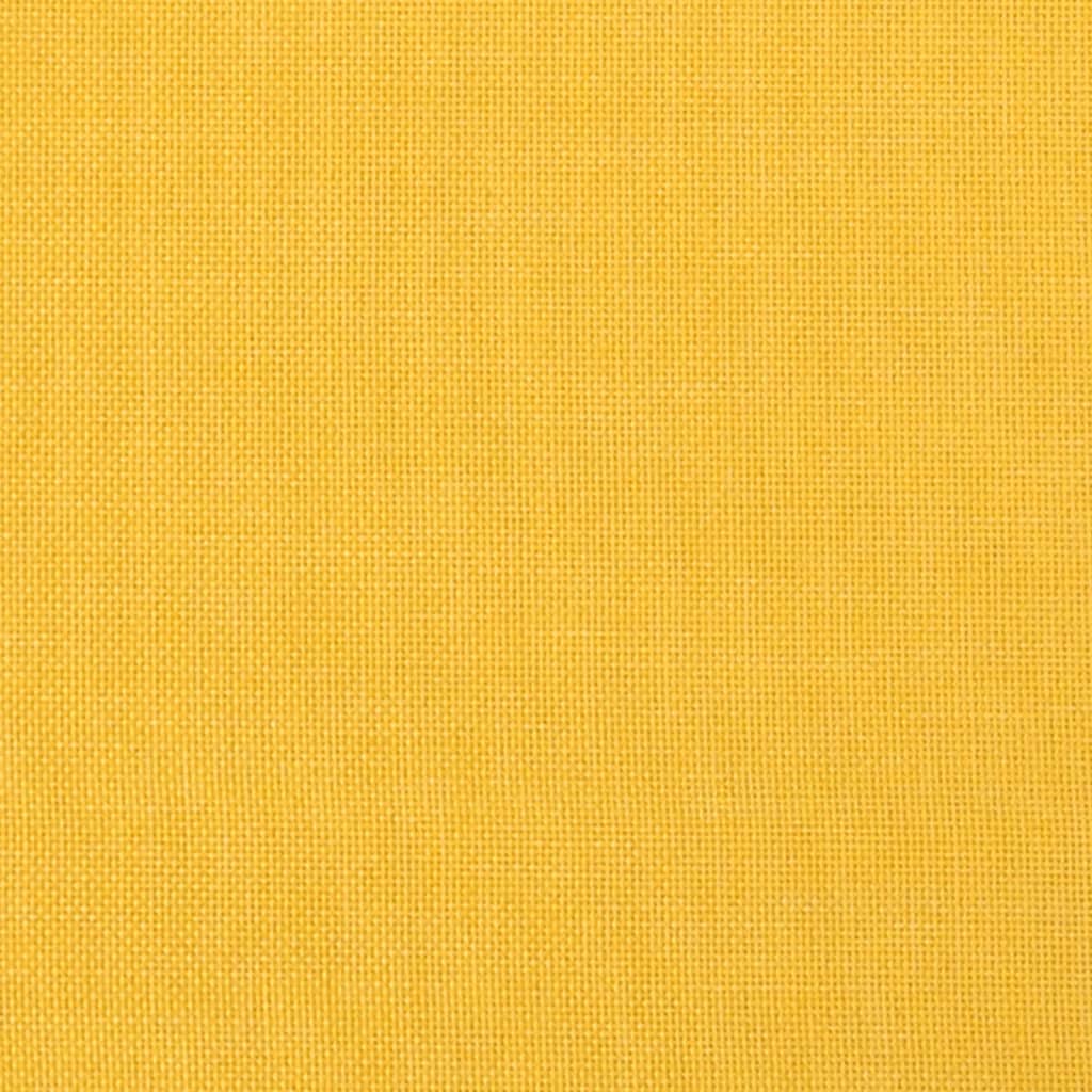 Divano a 3 Posti Giallo 210 cm in Tessuto