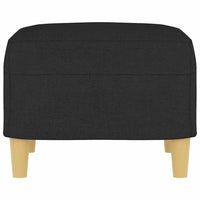Poggiapiedi Nero 60x50x41 cm in Tessuto 349267