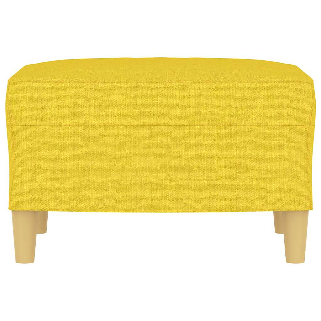 Poggiapiedi Giallo Chiaro 60x50x41 cm in Tessuto 349268