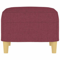 Poggiapiedi Rosso Vino 60x50x41 cm in Tessuto 349269