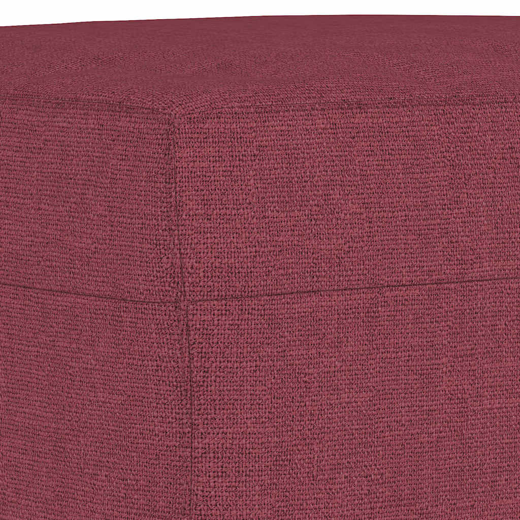 Poggiapiedi Rosso Vino 60x50x41 cm in Tessuto cod mxl 78188