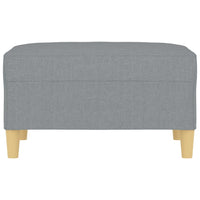 Poggiapiedi Grigio Chiaro 70x55x41 cm in Tessuto 349271