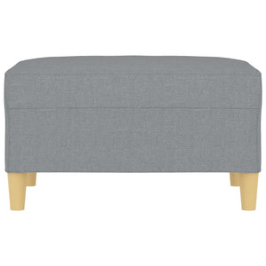 Poggiapiedi Grigio Chiaro 70x55x41 cm in Tessuto 349271