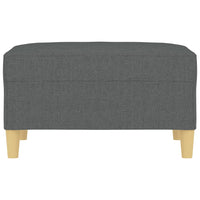 Poggiapiedi Grigio Scuro 70x55x41 cm in Tessuto