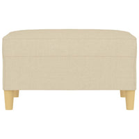 Poggiapiedi Crema 70x55x41 cm in Tessuto 349273