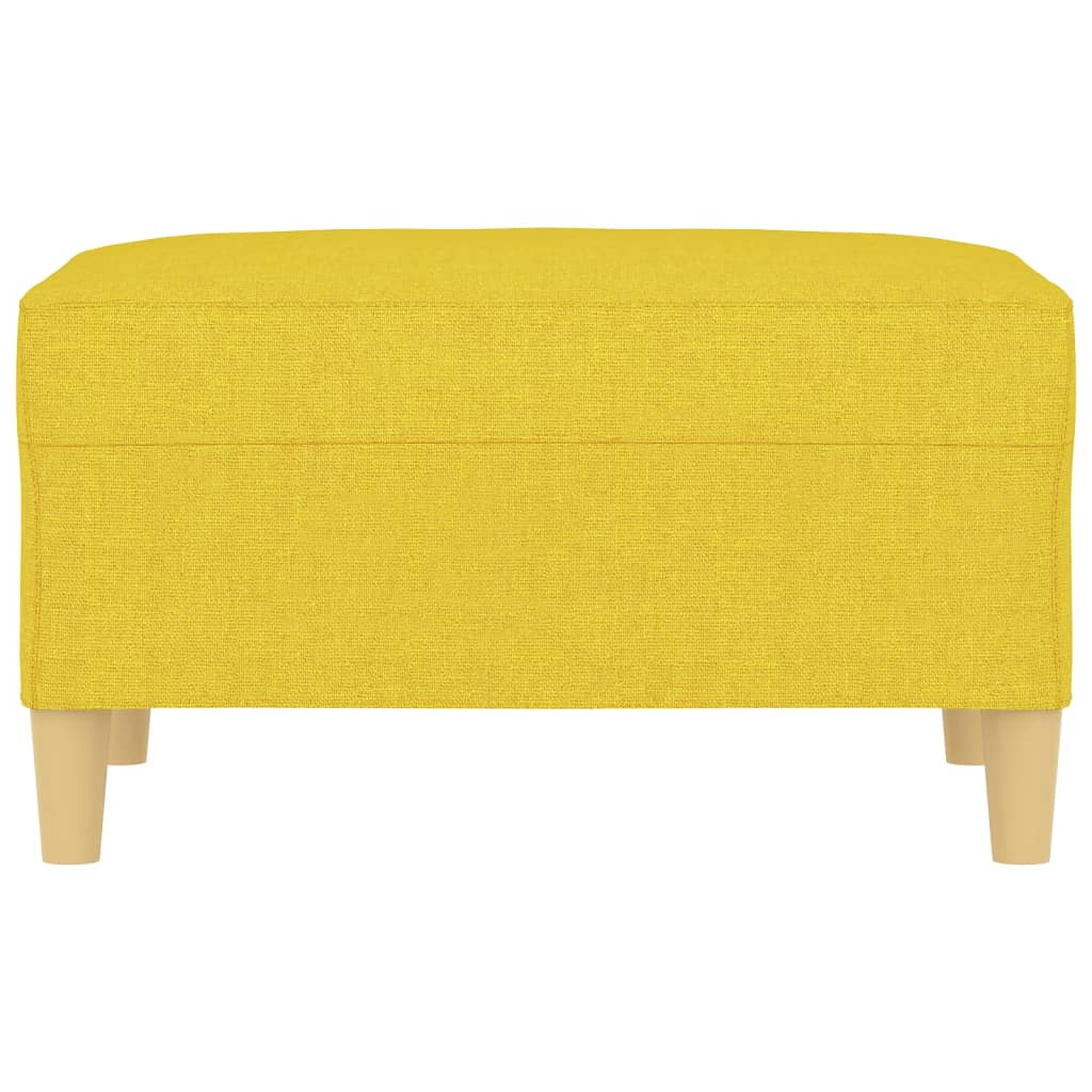 Poggiapiedi Giallo Chiaro 70x55x41 cm in Tessuto 349276