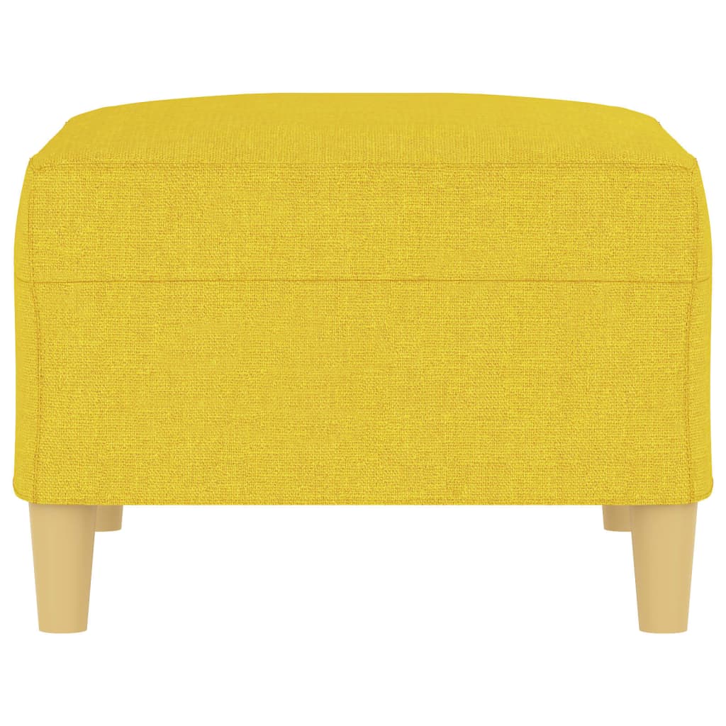 Poggiapiedi Giallo Chiaro 70x55x41 cm in Tessuto 349276