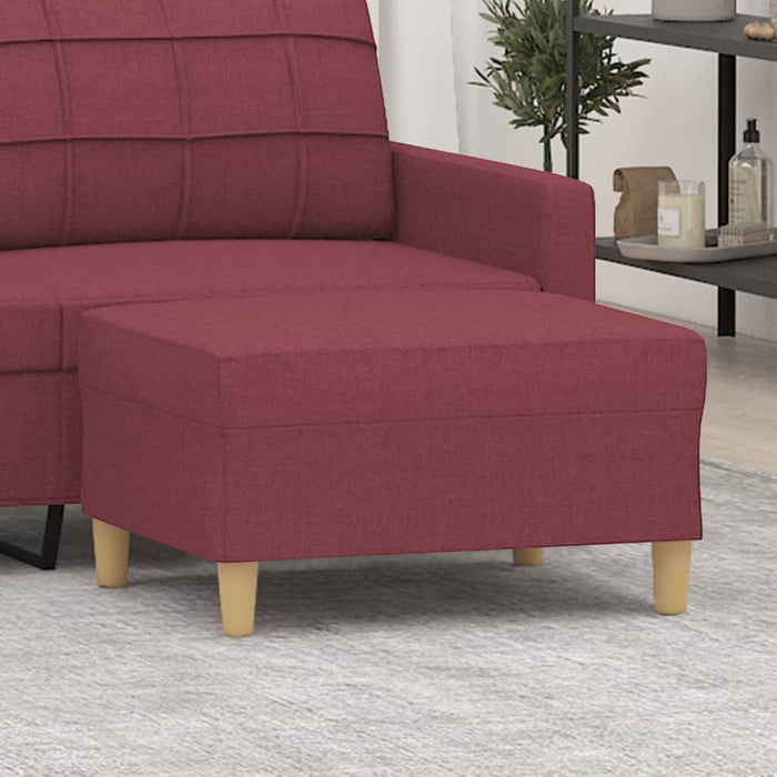 Poggiapiedi Rosso Vino 70x55x41 cm in Tessuto 349277