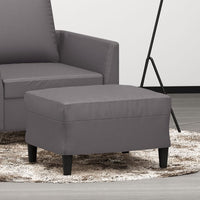 Poggiapiedi Grigio 60x50x41 cm in Similpelle